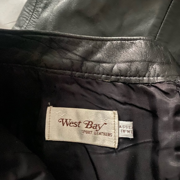West Bay Black leather skirt Size 6 - Picture 4 of 4